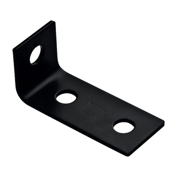 National Hardware National Hardware 3.5 in. H X 1.5 in. W X 0.125 in. D Black Carbon Steel Inside Corner Brace N351-477 - main
